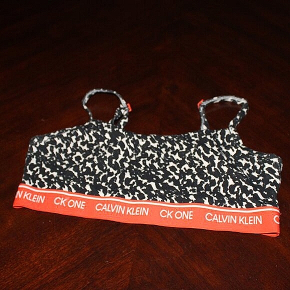 Calvin Klein CK One Leopard Print Bralette - Size M - Picture 3 of 7